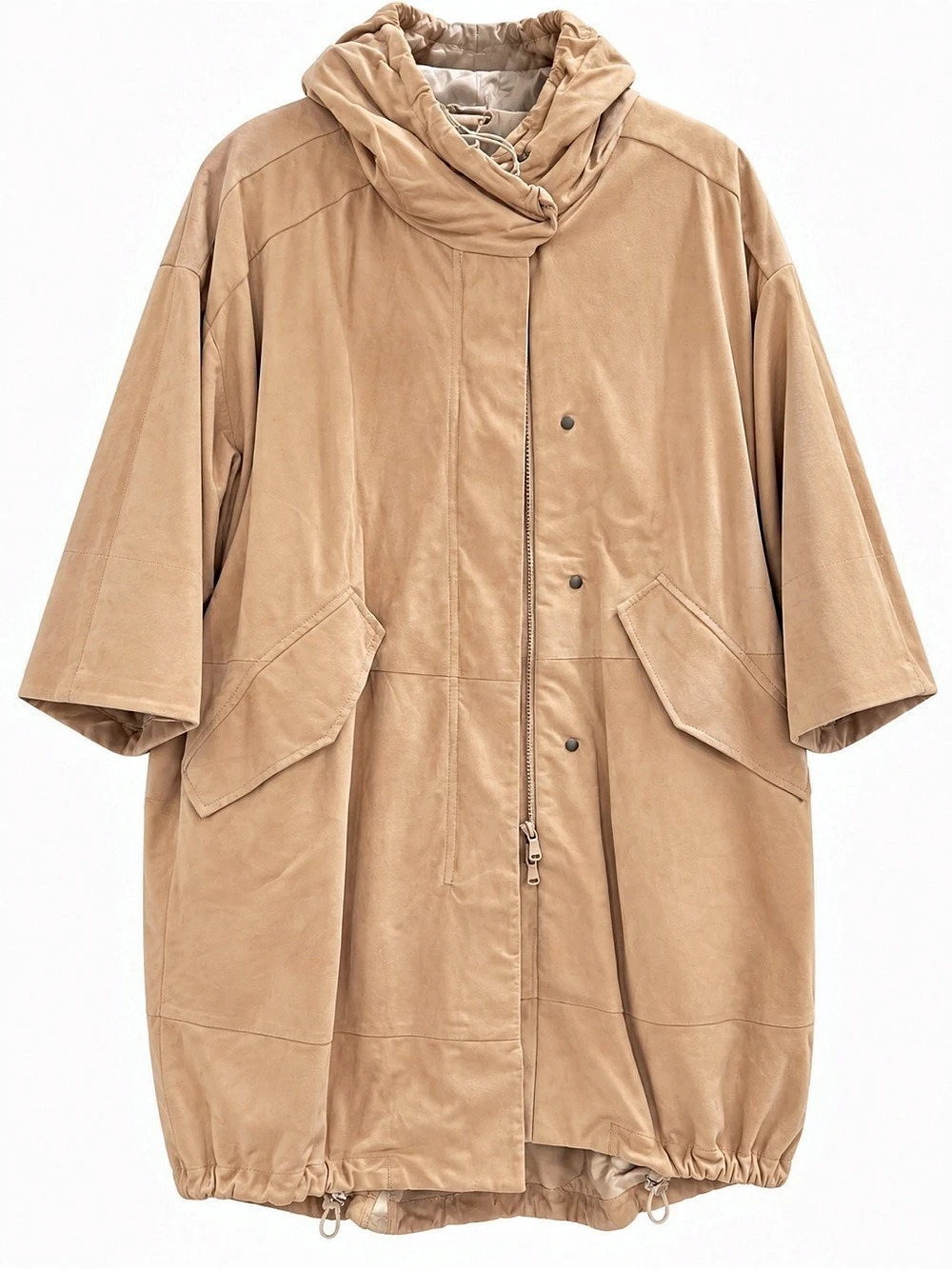 Brunello Cucinelli Suede Hooded Jacket